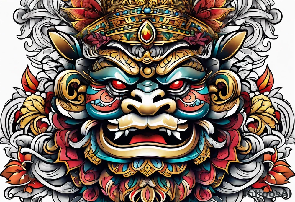 indonesia barong tattoo idea