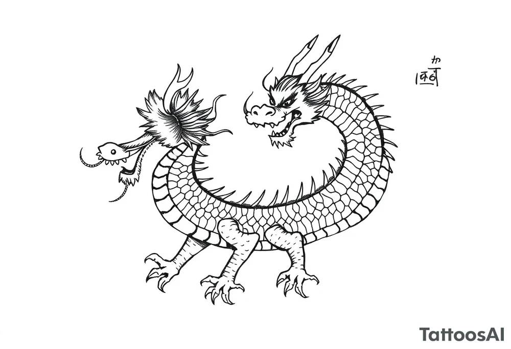Beautiful asian dragon tattoo idea
