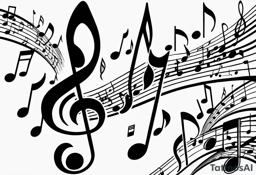 Music notes tattoo idea