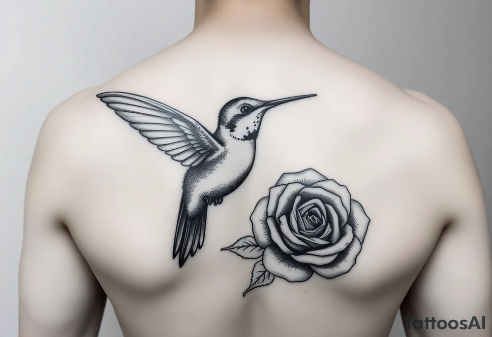 Debby Deguzman with a humming bird and a rose tattoo idea
