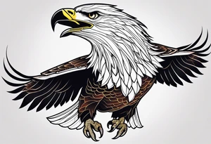 eagle catching prey tattoo idea