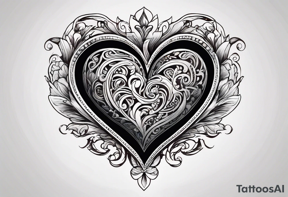 Heart made with letters p, s, and o tattoo idea