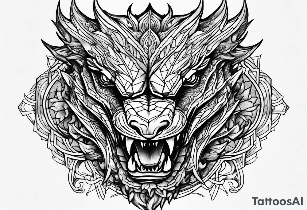 roaring dragons tattoo idea