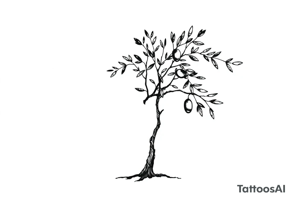 Olive tree tattoo idea