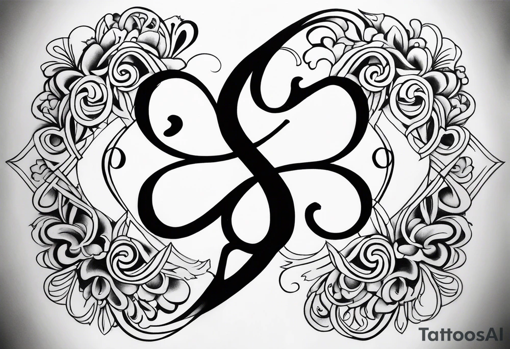 The words “Even If” and infinity symbol tattoo idea