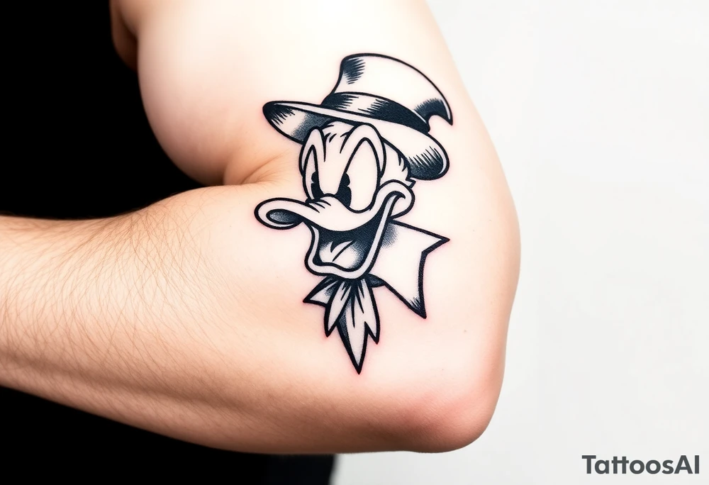 Scrooge McDuck, no luck all hustler tattoo idea