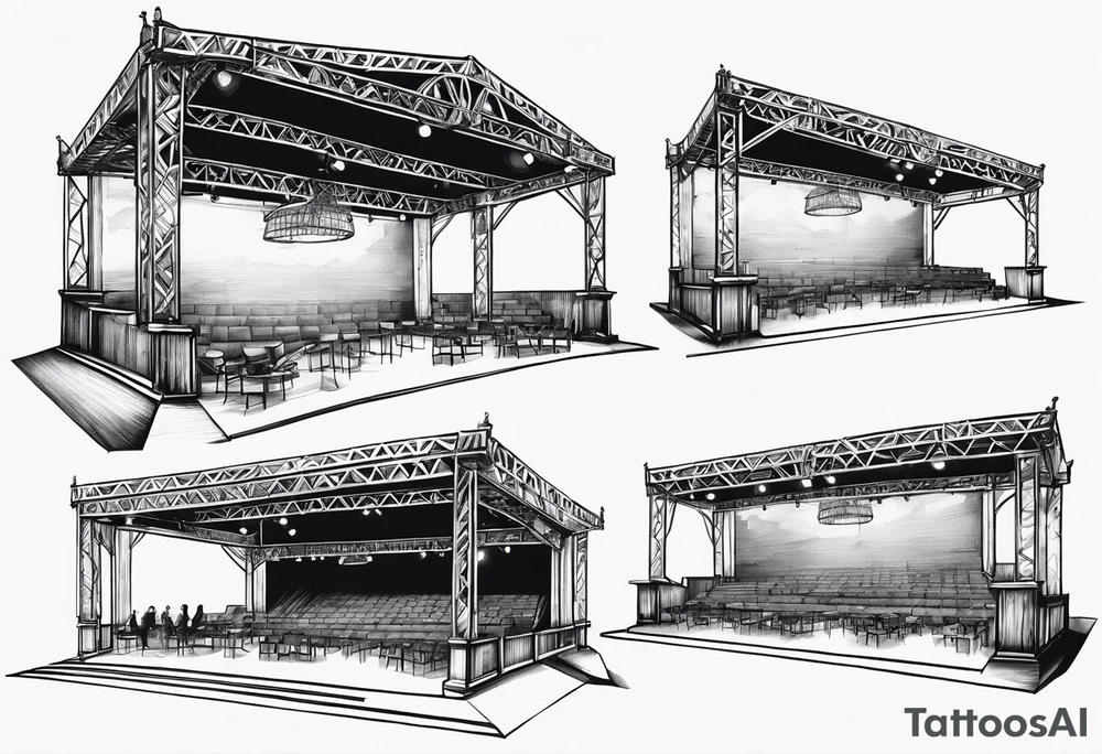 Truss, stage, lights, moving head, show tattoo idea