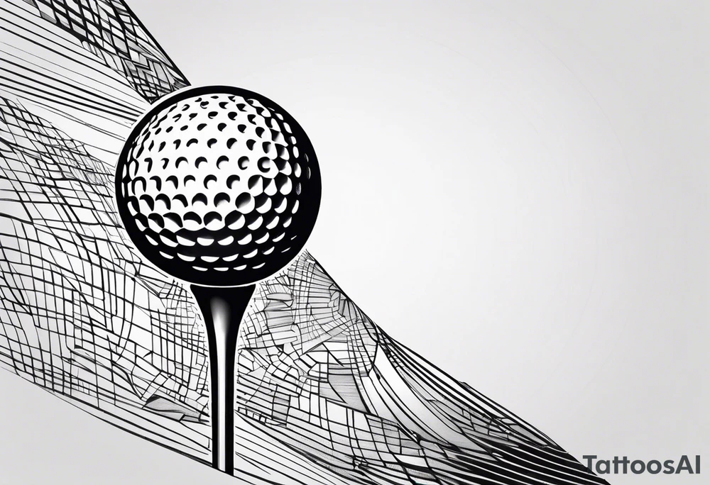Golf theme shoulder tattoo for men tattoo idea