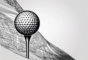 Golf theme shoulder tattoo for men tattoo idea
