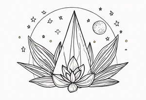Friendship Yucca Love Mond Star power woman tattoo idea