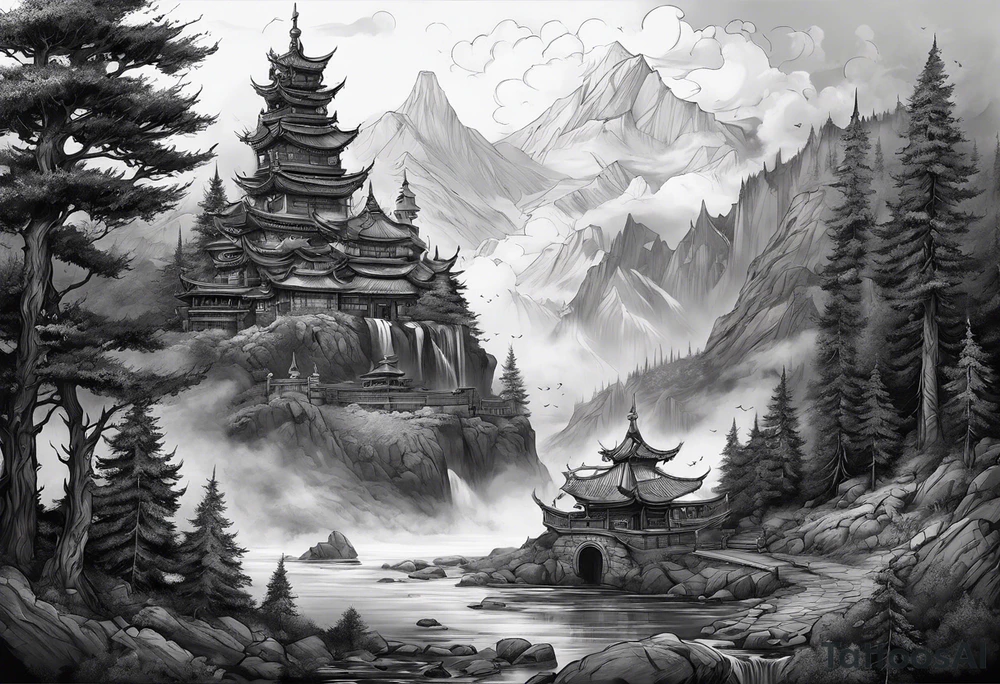 Valhalla  mist fog tattoo idea