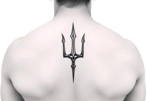 realistic trident tattoo idea