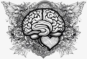 brain, heart, Battle tattoo idea