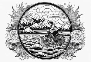 Swim bike run tattoo idea