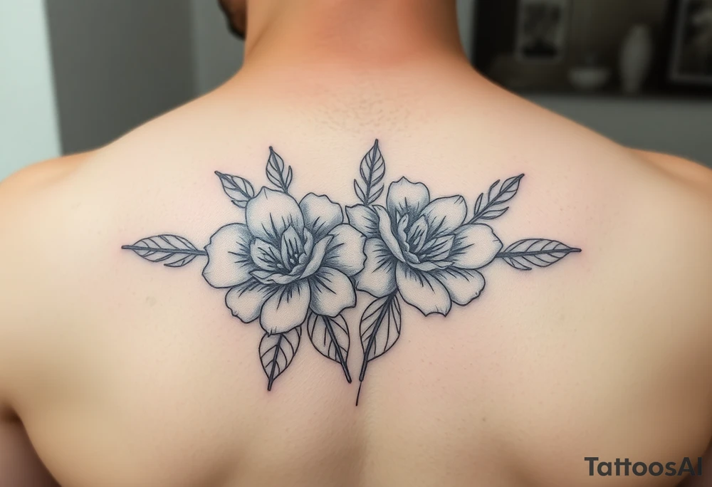Couples tattoo flowers tattoo idea