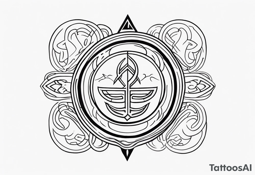 Combination of symbols of resilience and strength tattoo idea