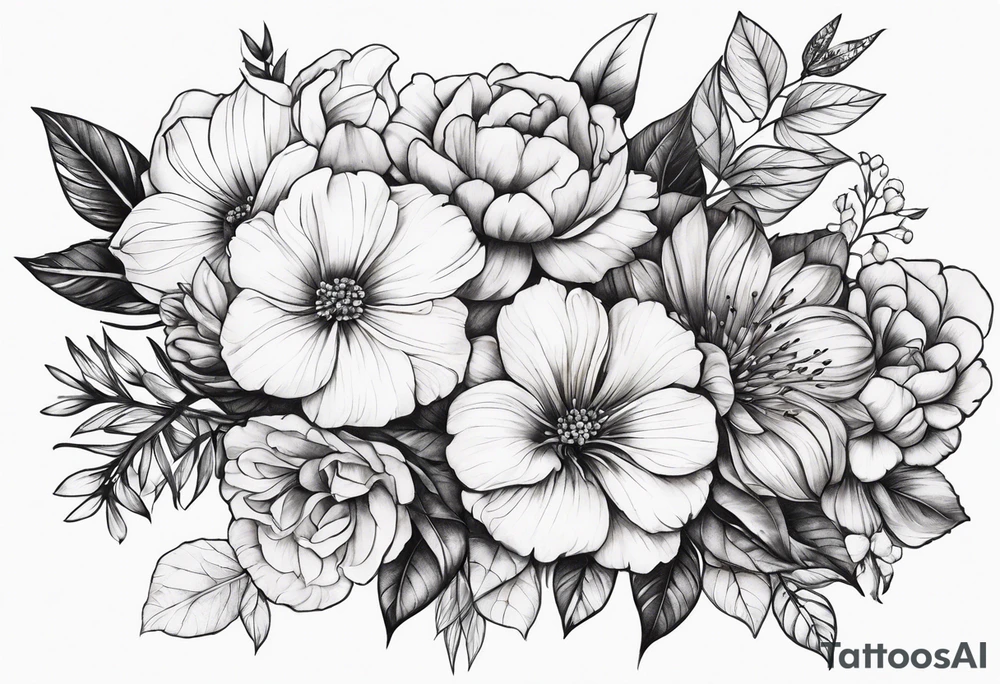 Floral arm sleeve tattoo idea