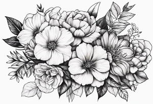 Floral arm sleeve tattoo idea