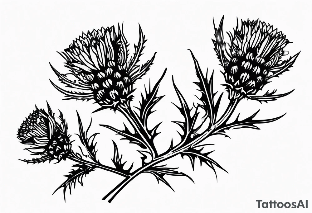 flower of Scotland thistle tattoo idea