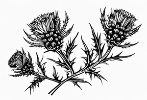 flower of Scotland thistle tattoo idea