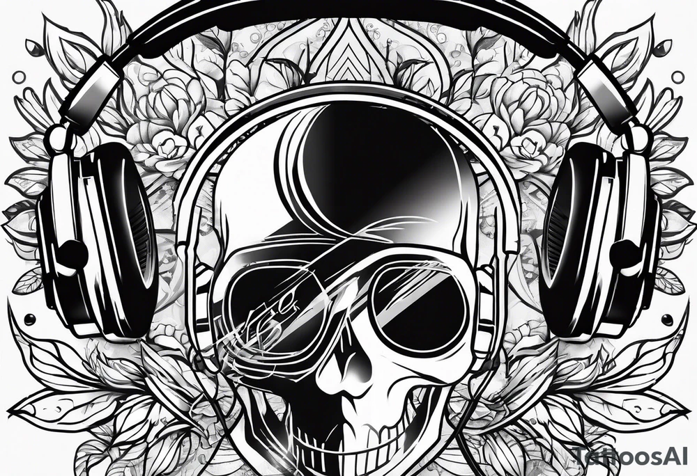 Dj controller and headphones tattoo idea