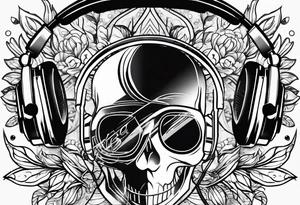 Dj controller and headphones tattoo idea