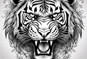 tiger , dragon tattoo idea