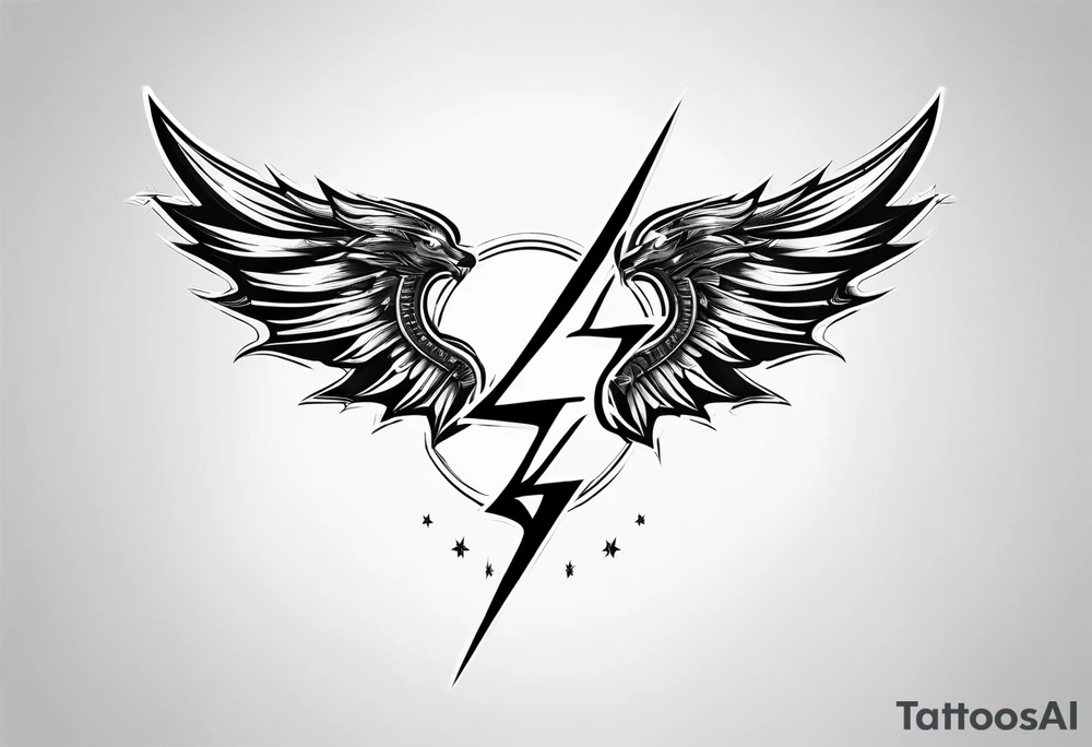 Lightning symbol. Made out of the name “5y8o” tattoo idea