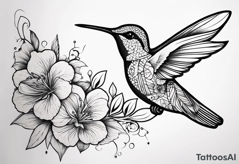Hummingbird tattoo idea