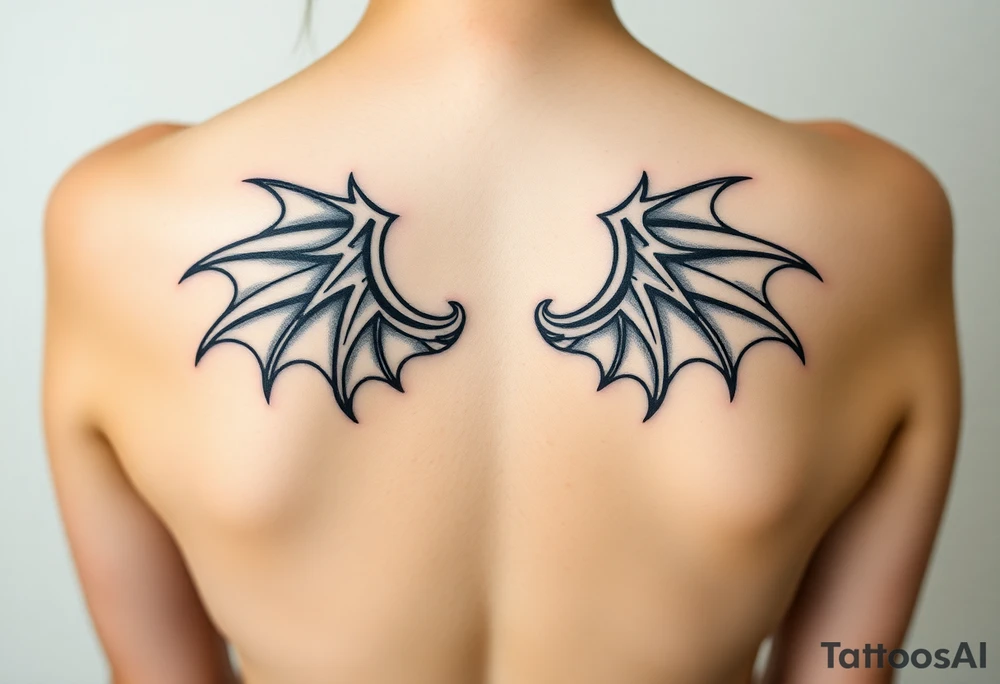 Dragon wings tattoo idea
