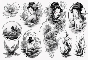 Wasser Nymphe tattoo idea