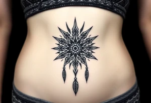 dreamcatcher sun tattoo idea