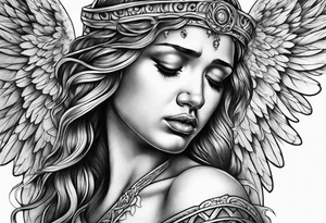 crying angel tattoo idea