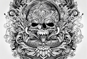 words say Hutting Est.2004 tattoo idea