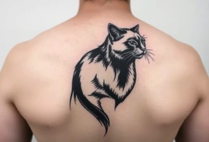 Black cat tattoo idea