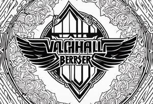 Valhalla berserker round shield tattoo idea