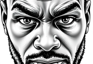 the words action beats anxiety with someone eyes who look extremely focused use lebron James game 6 vs Celtics tattoo idea