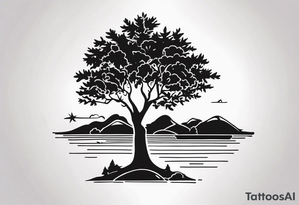 Tree silhouette tattoo idea