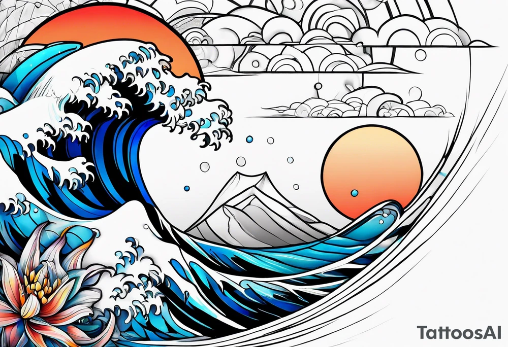 rough ocean tattoo idea