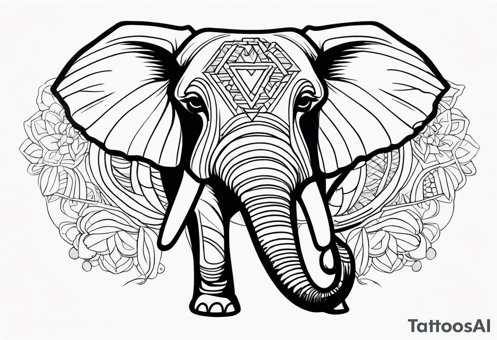 Elephant sense of community tattoo idea