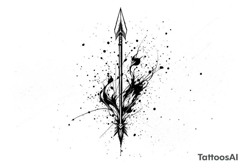 one  arrow  that look down tattoo idea