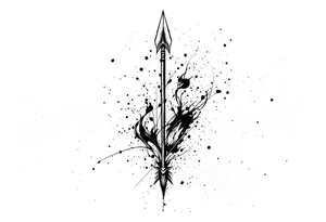 one  arrow  that look down tattoo idea