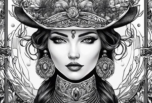 The fool tarot character as a woman tattoo idea