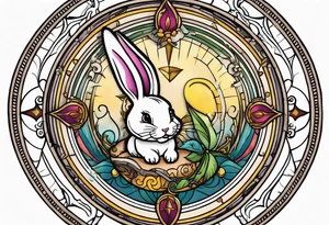 Dead rabbit fairy compass tattoo idea