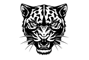 Black Panther head tattoo idea