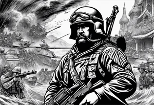 Tattoo showing war tattoo idea