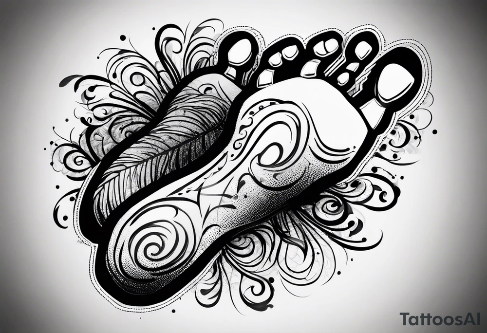 baby footprints tattoo idea
