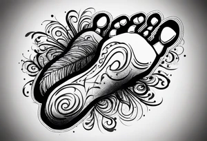 baby footprints tattoo idea