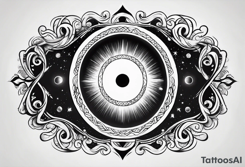 infinity symbol as a black hole tattoo idea