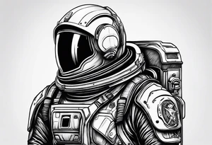 Space man No face tattoo idea